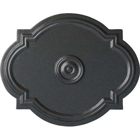 Ekena Millwork Waltz Ceiling Medallion (Fits Canopies up to 4 1/2"), Hand-Painted Pewter, 21 1/4"W x 17 3/8"H x 1"P CM21WAPES